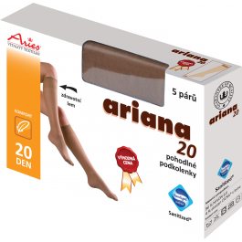Pohodlné podkolenky, 5 párů - Ariana 20