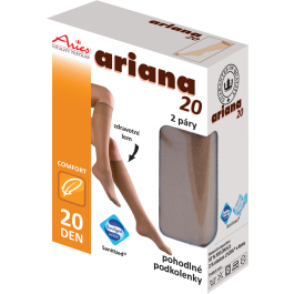 Pohodlné podkolenky, 2 páry - Ariana 20